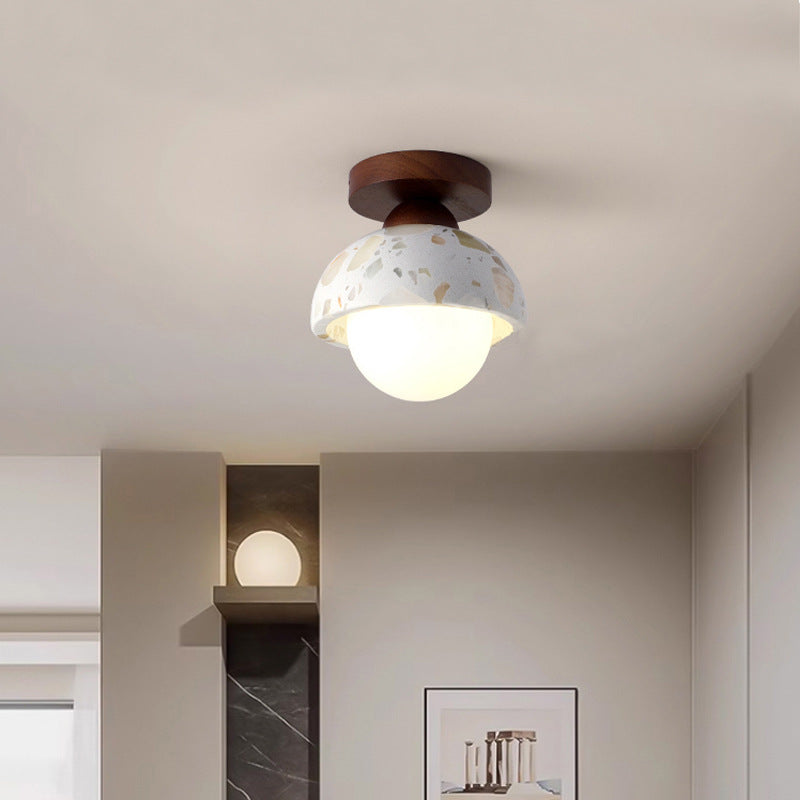 Translucent Stone Minimalist Ceiling Light for Hallway Corridor