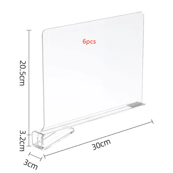 Transparent Acrylic Storage Organizer Partition Panel