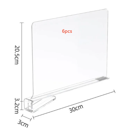 Transparent Acrylic Storage Organizer Partition Panel