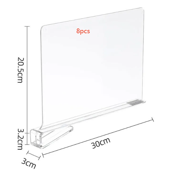 Transparent Acrylic Storage Organizer Partition Panel
