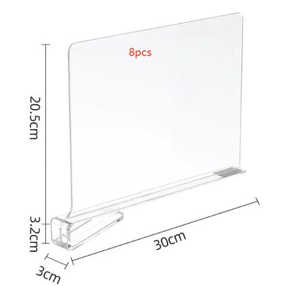 Transparent Acrylic Storage Organizer Partition Panel