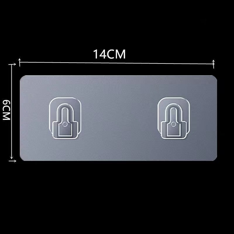 Transparent Adhesive Snap Hooks for Kitchen Bathroom Organization