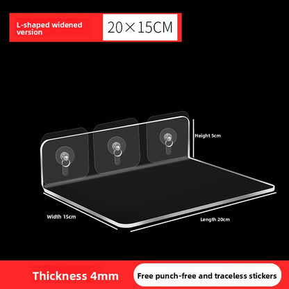 Transparent Adhesive Wall Mount Storage Rack