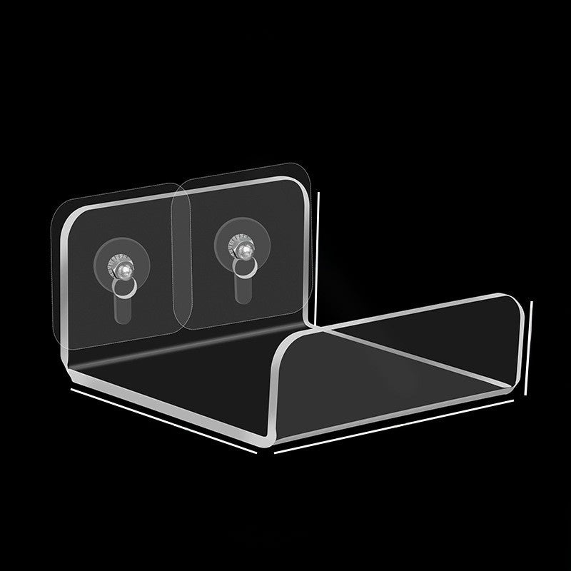 Transparent Adhesive Wall Mount Storage Rack