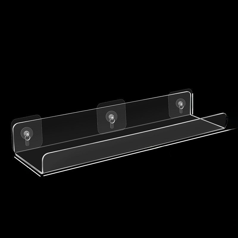 Transparent Adhesive Wall Mount Storage Rack