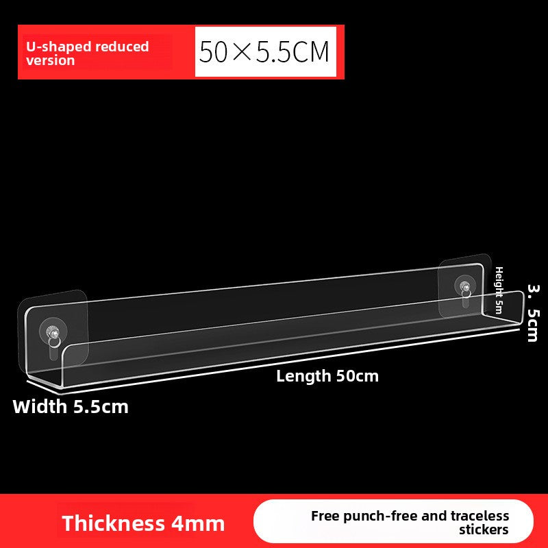 Transparent Adhesive Wall Mount Storage Rack