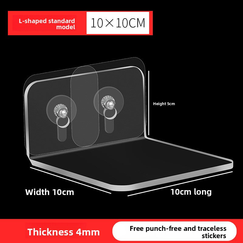Transparent Adhesive Wall Mount Storage Rack