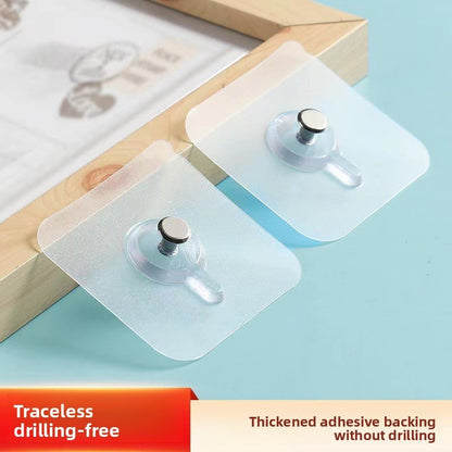 Transparent and traceless hook without punching holes