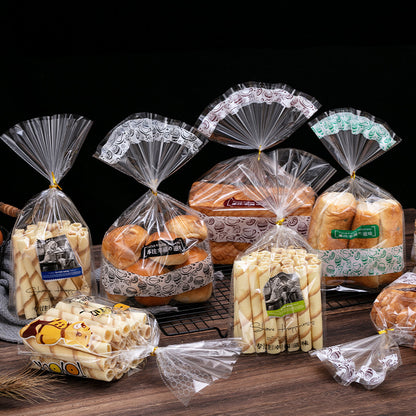Transparent bread packaging bag