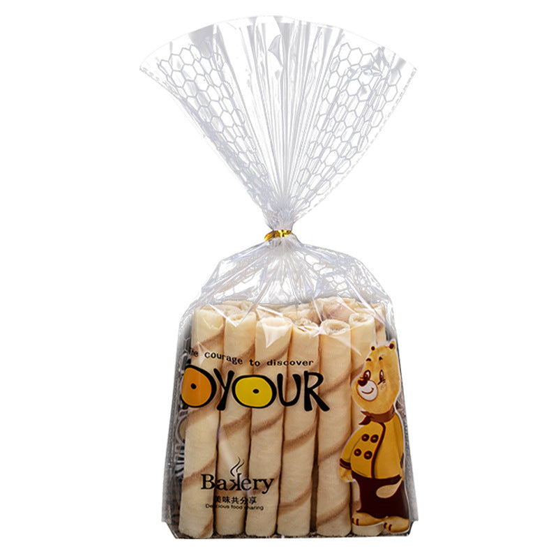 Transparent bread packaging bag