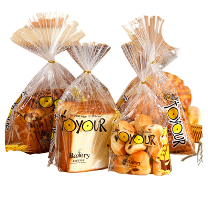 Transparent bread packaging bag