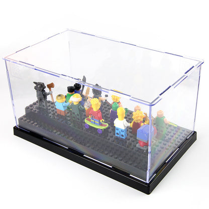 Transparent Building Block Display Box with Dust Cover