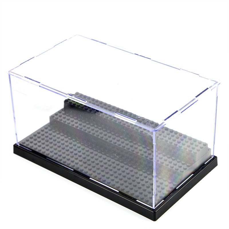 Transparent Building Block Display Box with Dust Cover