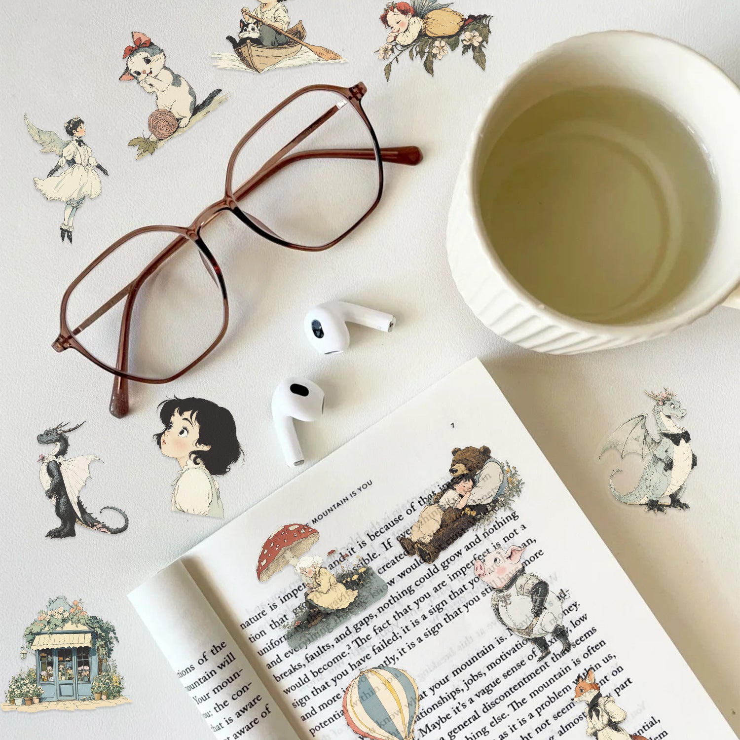 Transparent Cartoon Sticker Pack