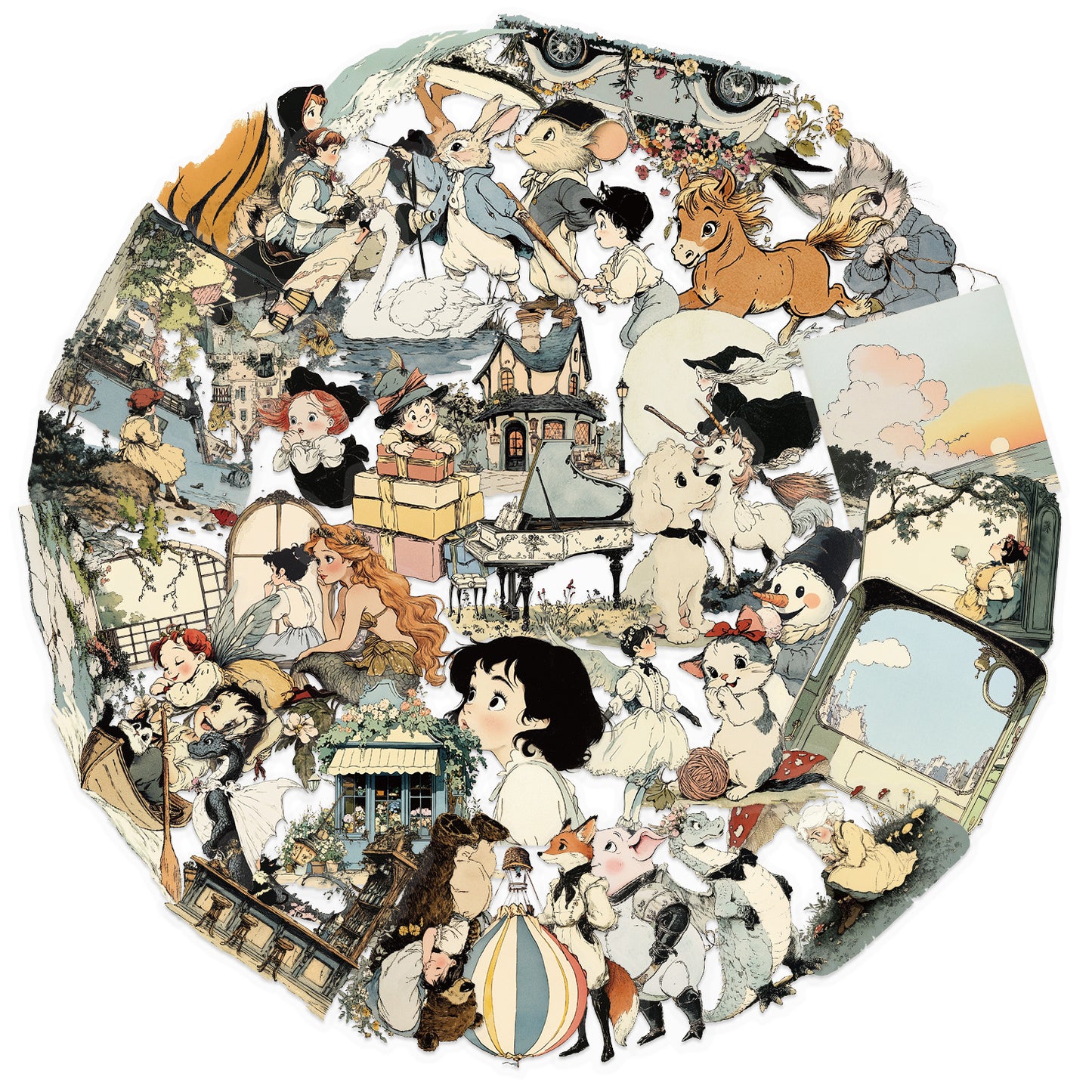 Transparent Cartoon Sticker Pack
