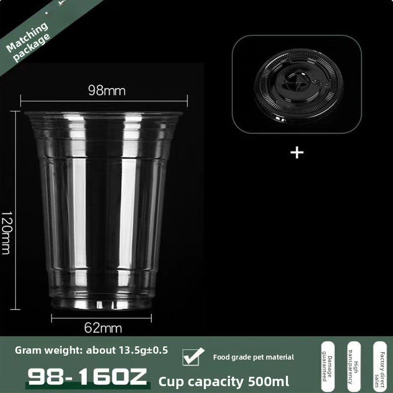 Transparent coffee cup with a one-time lid