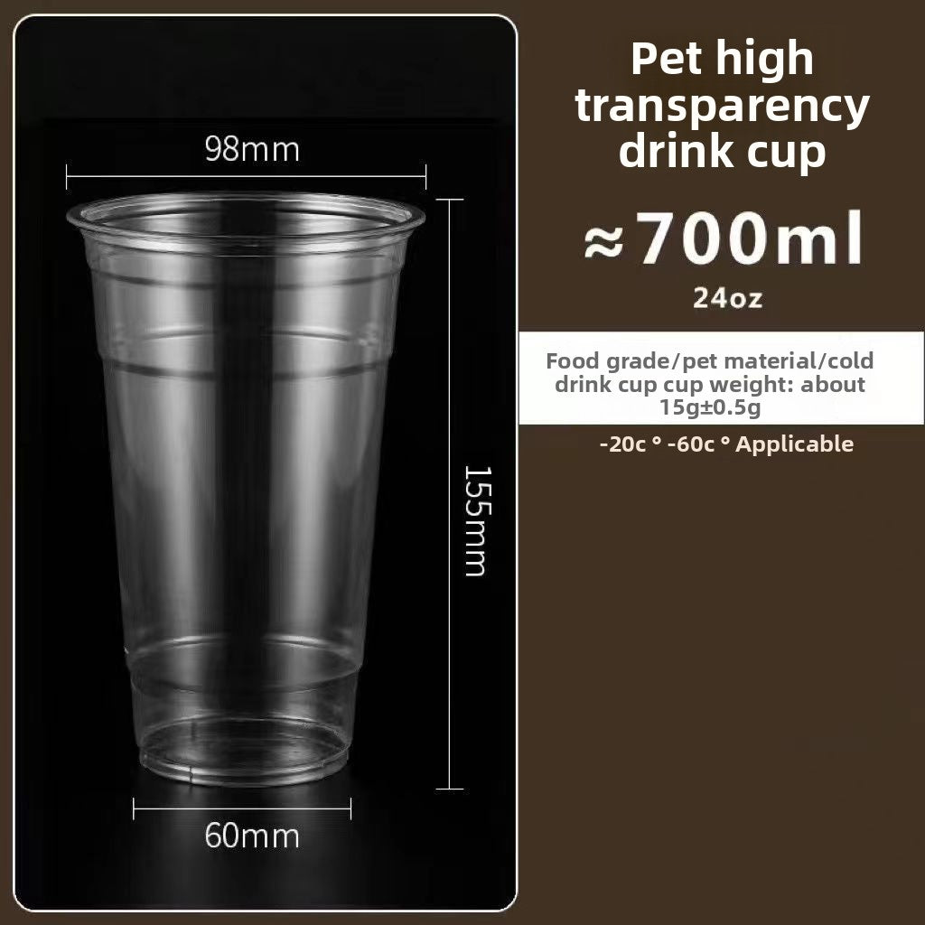 Transparent coffee cup with a one-time lid