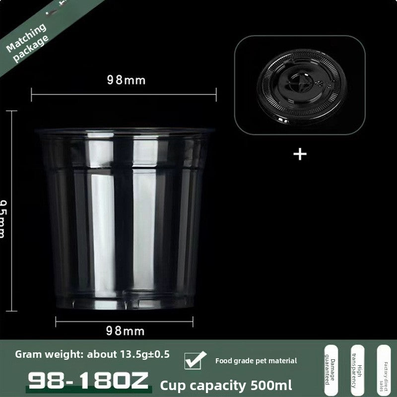 Transparent coffee cup with a one-time lid
