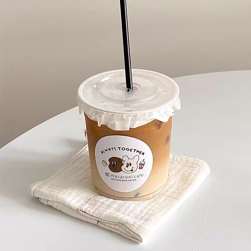 Transparent coffee cup with a one-time lid
