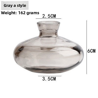 transparent colored vase