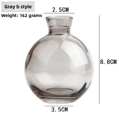 transparent colored vase