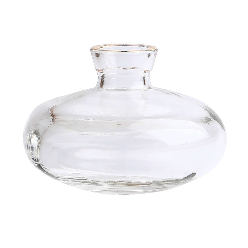 transparent colored vase