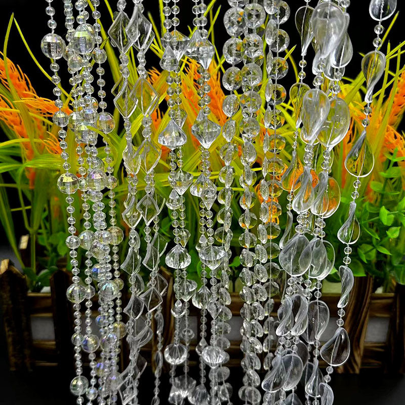 Transparent Colorful Acrylic Bead Decorative Chain