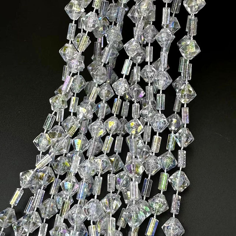 Transparent Colorful Acrylic Bead Decorative Chain