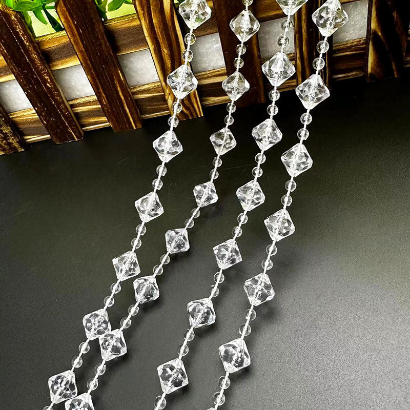 Transparent Colorful Acrylic Bead Decorative Chain