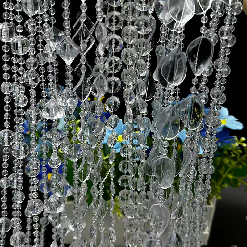 Transparent Colorful Acrylic Bead Decorative Chain