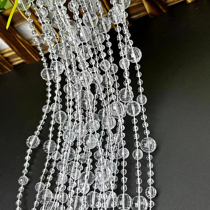 Transparent Colorful Acrylic Bead Decorative Chain