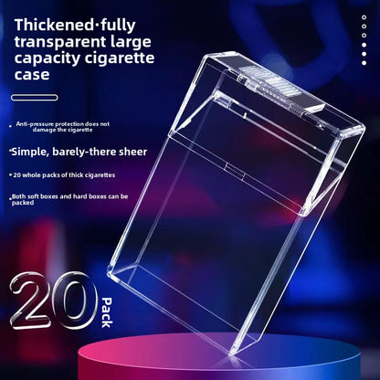 Transparent Colorful Rechargeable Cigarette Case Lighter Windproof