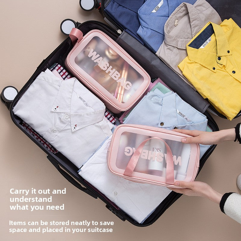 Transparent cosmetic bag and pvc toiletry bag
