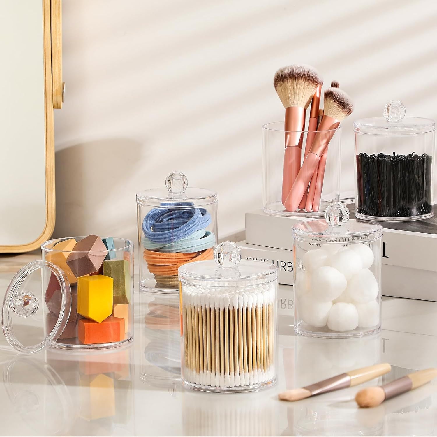Transparent cotton pad storage box