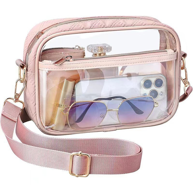 Transparent Detachable Crossbody Cosmetic Bag