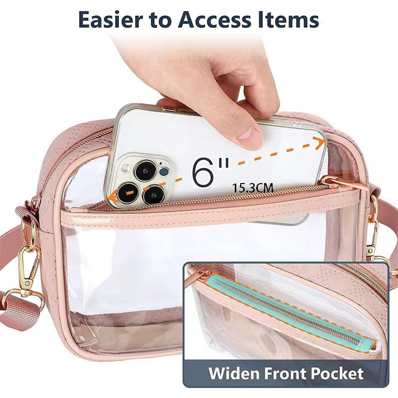 Transparent Detachable Crossbody Cosmetic Bag