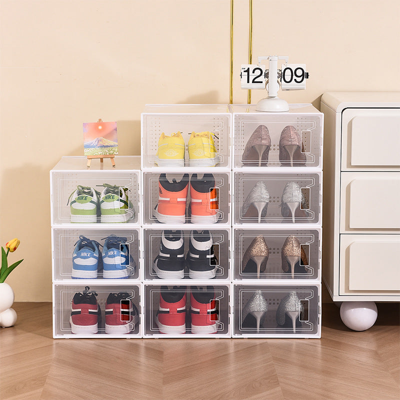 Transparent Door Stackable Shoe Storage Box