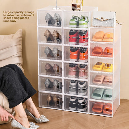 Transparent Door Stackable Shoe Storage Box