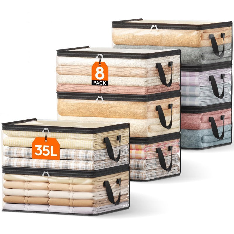 Transparent Double Zipper Storage Bags