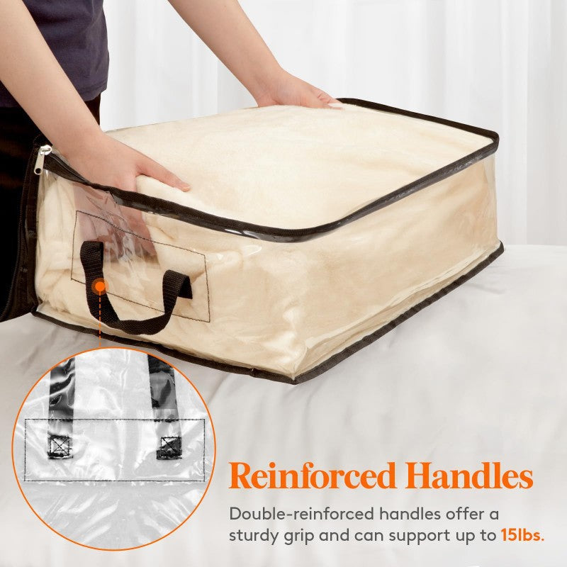 Transparent Double Zipper Storage Bags