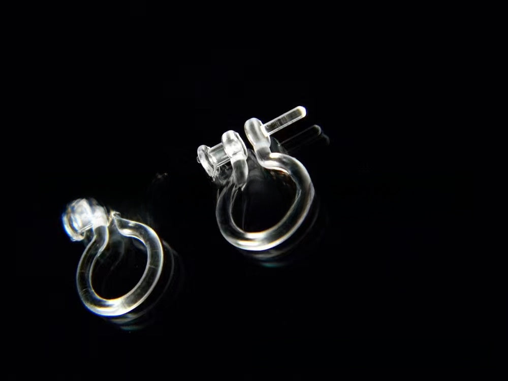 Transparent environmental resin ear clip