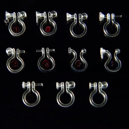 Transparent environmental resin ear clip