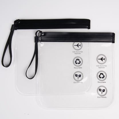 Transparent EVA Cosmetic Bag with Self-Sealing Zipper