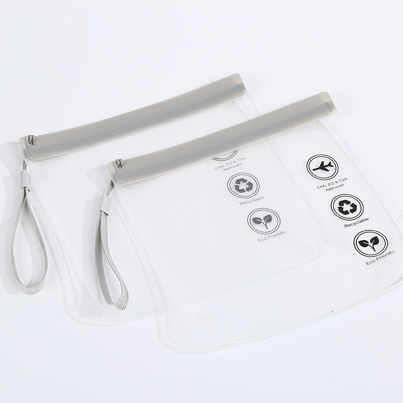 Transparent EVA Cosmetic Bag with Self-Sealing Zipper