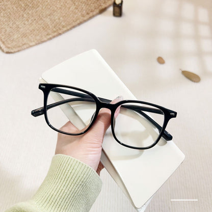 Transparent flat lens myopia glasses