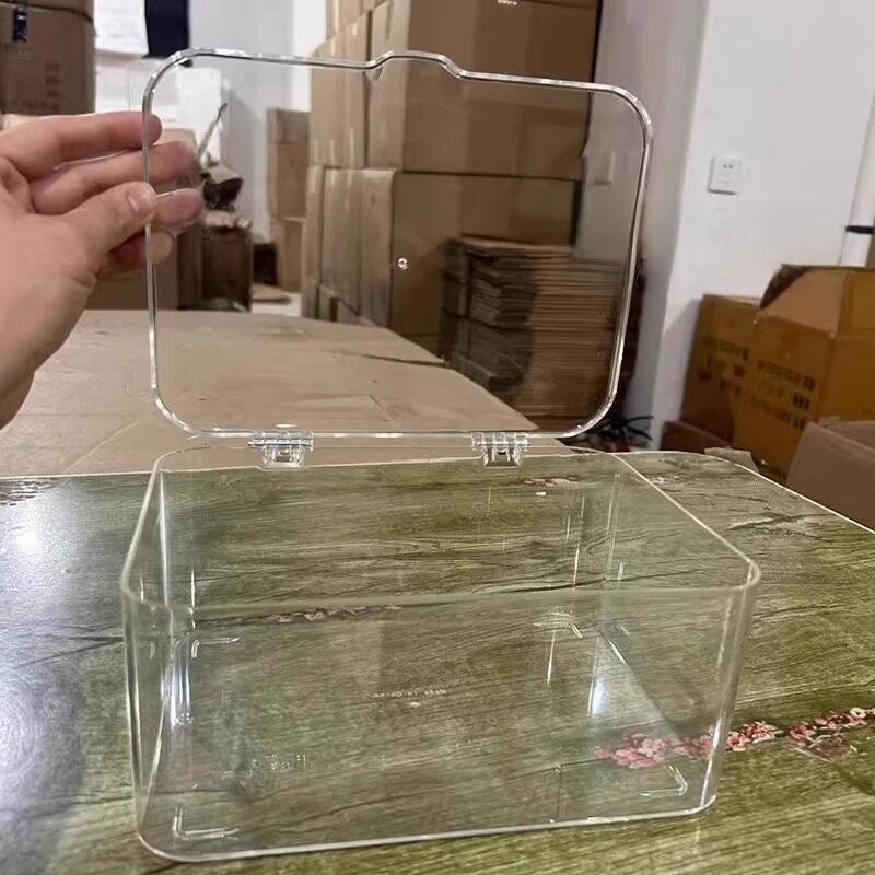 Transparent Flip Top Desktop Storage Box