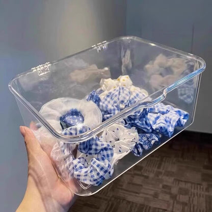 Transparent Flip Top Desktop Storage Box