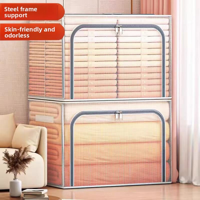 Transparent Foldable Waterproof Storage Box with Steel Frame