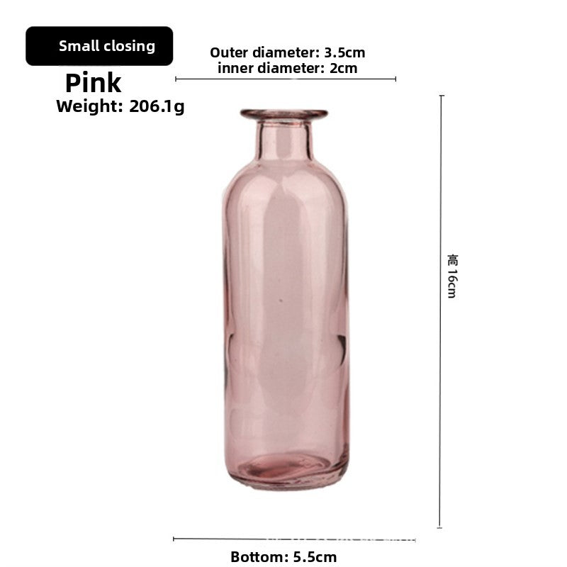 Transparent glass vase