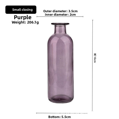 Transparent glass vase